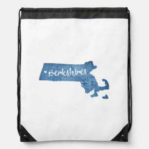 Berkshires Massachusetts Wood Grain Drawstring Bag