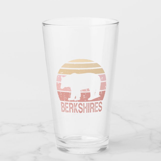 Berkshires Retro Bear Glass (Front)