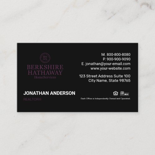 Berkshite Hathaway Business Card