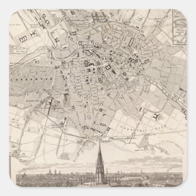 Berlin 2 square sticker (Front)