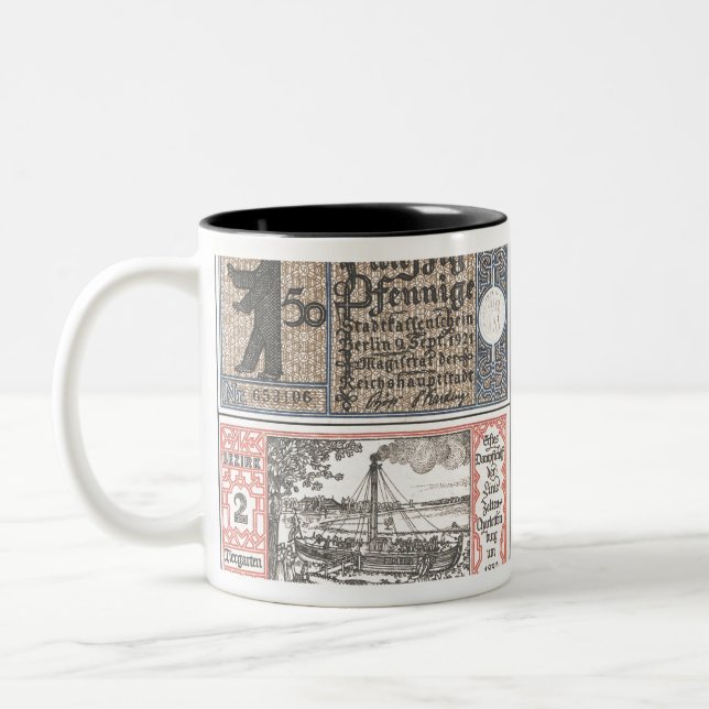 Berlin 50 Pfennig 1921 Tiergarten Two-Tone Coffee Mug (Left)