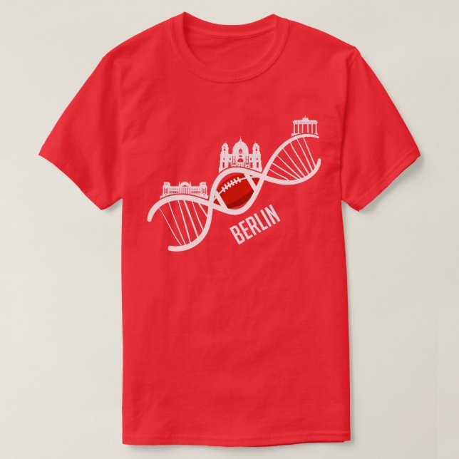 Berlin American Football Skyline Germany Capital   T-Shirt (Design Front)