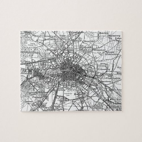 Berlin and Surrounding Areas Map1911 Jigsaw Puzzle