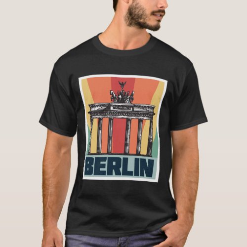 Berlin Antique Brandenburg Gate Germany T_Shirt