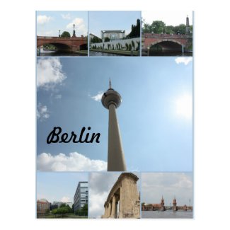 Berlin Architecture Photo Collage Postcard