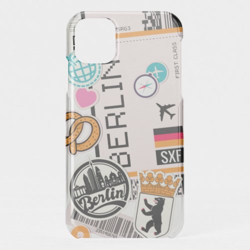 BERLIN BOARDING PASSES PHONE iPhone 11 CASE