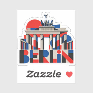 Berlin Brandenburg Gate Geometric Modern Travel Ar Sticker