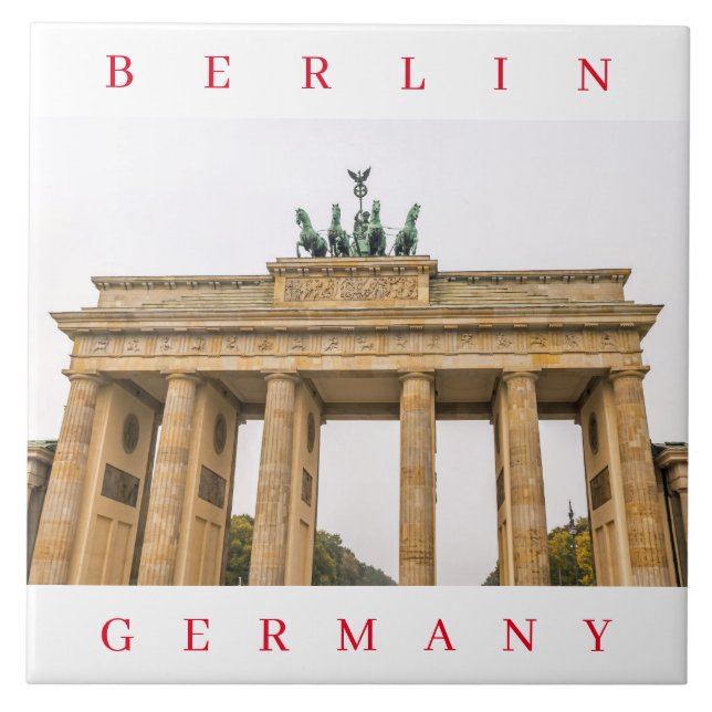 Berlin Brandenburg Gate view ceramic tile (Front)