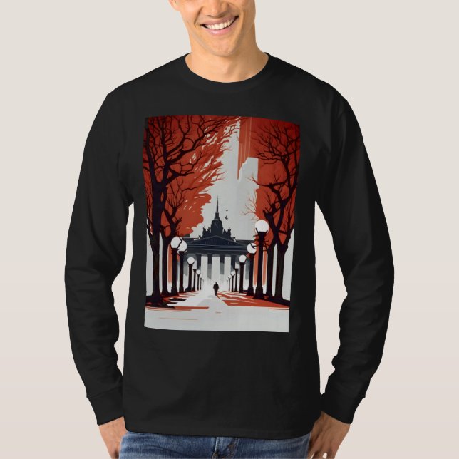 Berlin Brandenburg Minimalist Gate T-Shirt (Front)