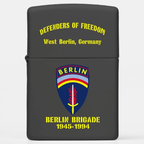 Berlin Brigade Lighter with Yellow Lettering