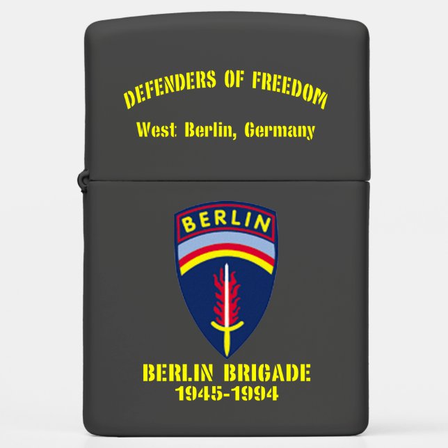 Berlin Brigade Lighter (with Yellow Lettering) (Front)