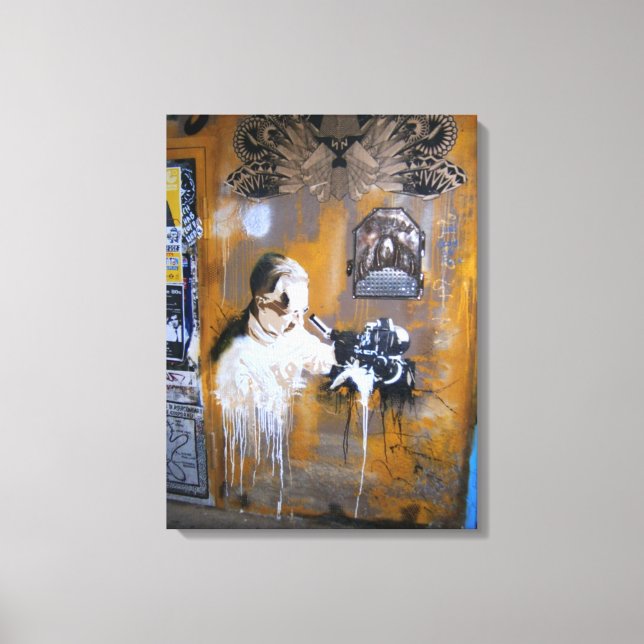 Berlin camera Graffiti Street art, real world art Canvas Print (Front)