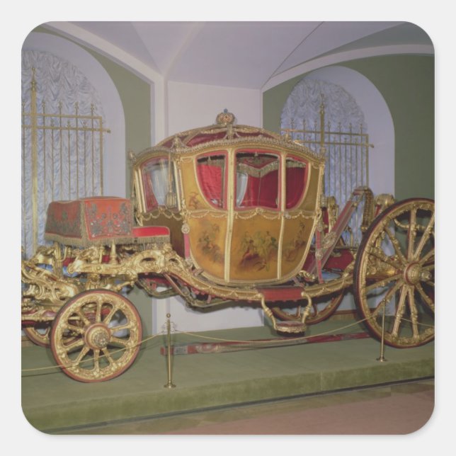 Berlin carriage of Empress Catherine II Square Sticker (Front)