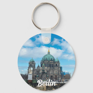 Berlin Cathedral and TV tower in Berlin, Germany Keychain