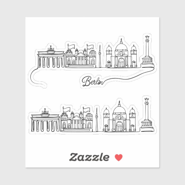 Berlin City Skyline Sticker (Sheet)