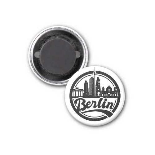 Berlin City Vintage Logo Magnet