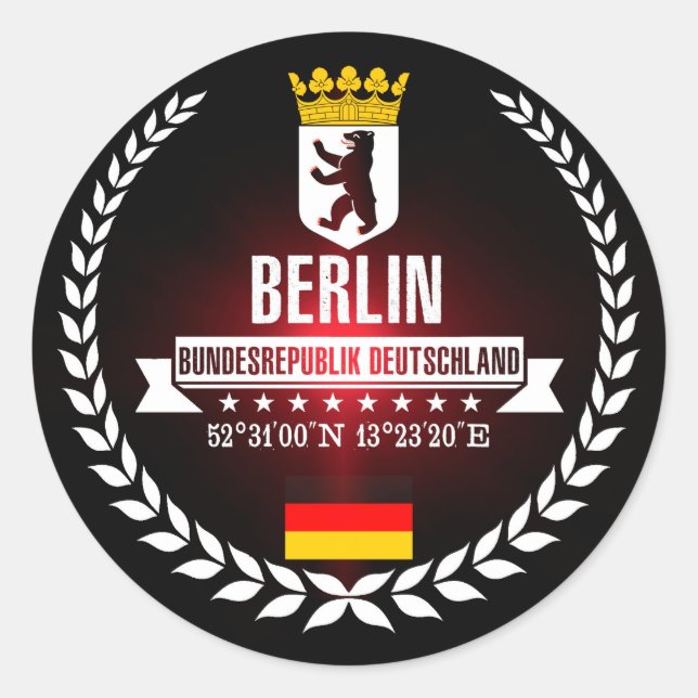 Berlin Classic Round Sticker (Front)