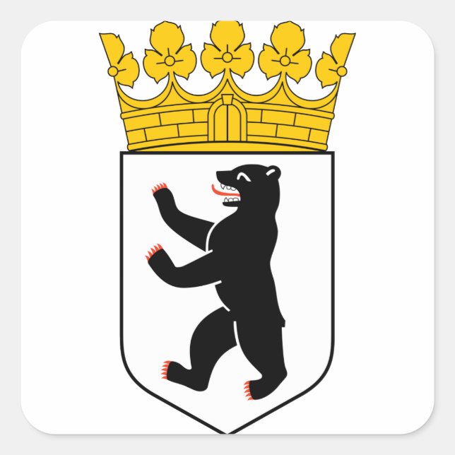 Berlin Coat of Arms Square Sticker (Front)