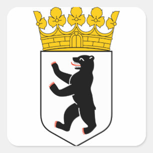 Berlin Coat of Arms Square Sticker