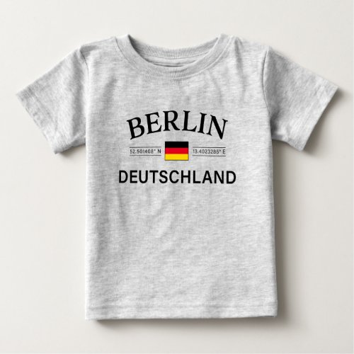 Berlin Deutschland Coordinates German Baby T_Shirt