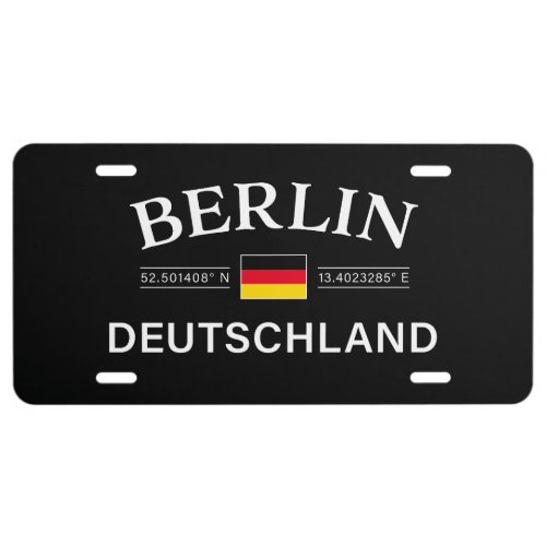 Berlin Deutschland Coordinates German License Plate