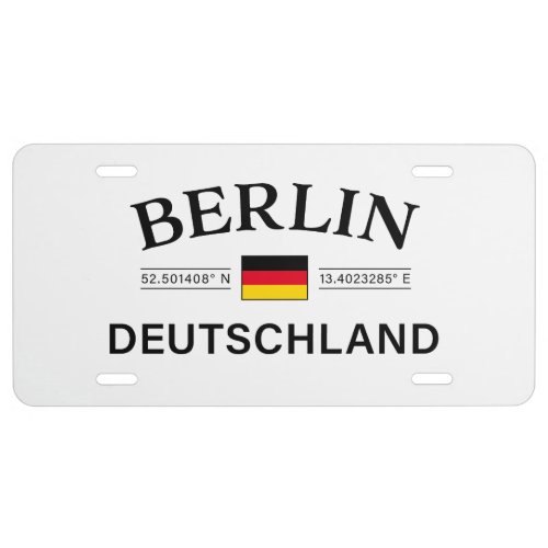 Berlin Deutschland Coordinates German License Plate