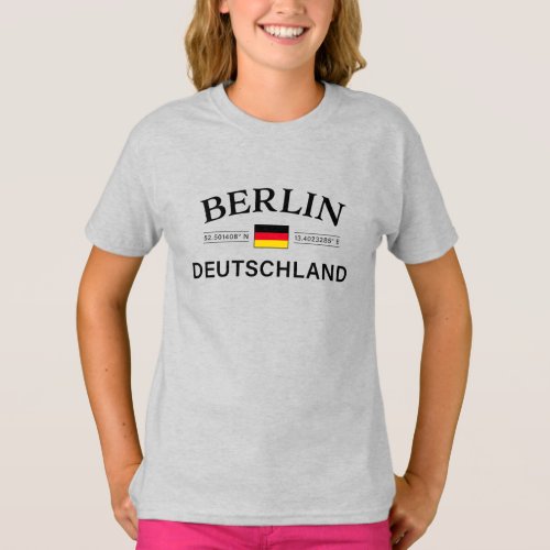 Berlin Deutschland Coordinates German T_Shirt