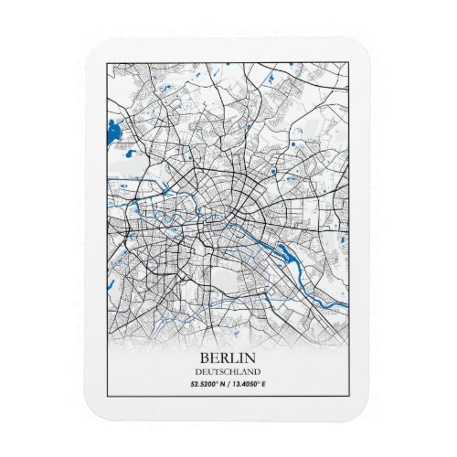 Berlin Deutschland Germany City Map Travel Lovers Magnet