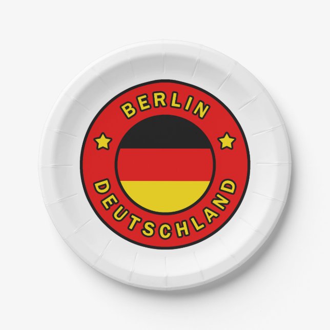 Berlin Deutschland Paper Plates (Front)