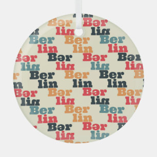 Berlin Digital Creative, Print Pattern. Glass Ornament