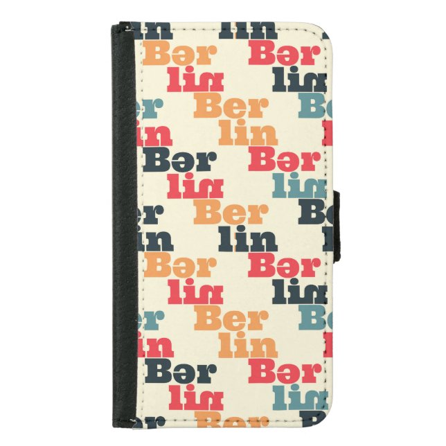 Berlin Digital Creative, Print Pattern. Samsung Galaxy Wallet Case (Front)