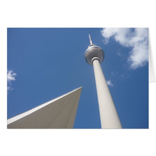 berlin fernsehturm angle cards (Front Horizontal)