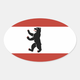 Berlin flag oval sticker