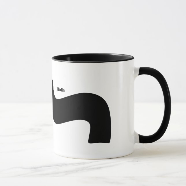 Berlin Font Parenthese Mustache Mug (Right)