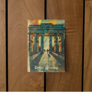 Berlin Germany Brandenburg Gate Painting Postcard