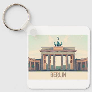 Berlin Germany Brandenburg Gate Pastel Travel Keychain