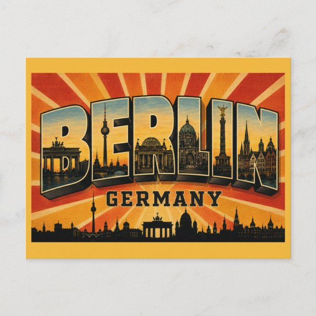 Berlin Germany Brandenburg Gate Postcard (Front)