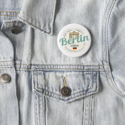 Berlin Germany Brandenburg Gate Vintage Souvenir Button