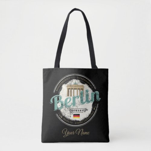 Berlin Germany Brandenburg Gate Vintage Souvenir Tote Bag