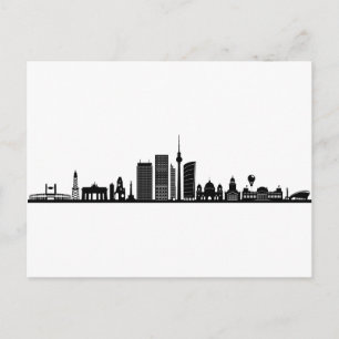 BERLIN Germany Capital City Skyline Silhouette Postcard