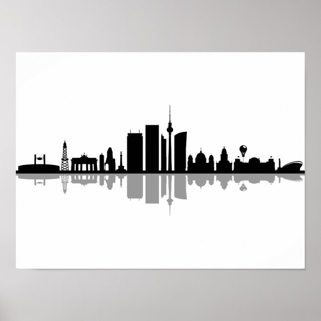 BERLIN Germany Capital City Skyline Silhouette Poster (Front)
