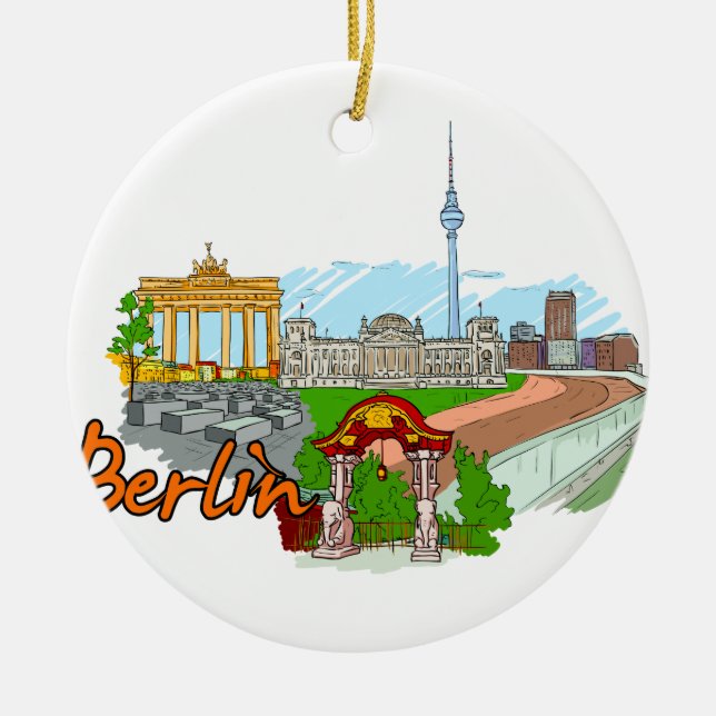Berlin - Germany Ceramic Ornament (Front)