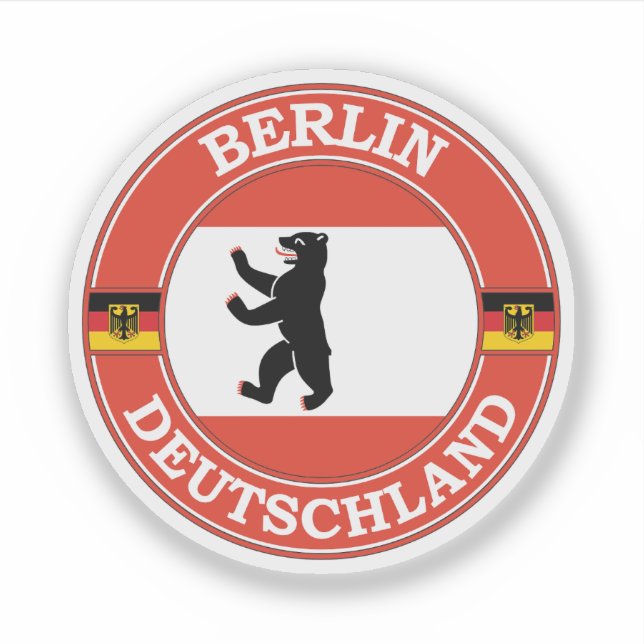 Berlin Germany Circle Emblem Sticker (Front)