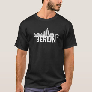 Berlin Germany City Skyline Silhouette Outline Ske T-Shirt