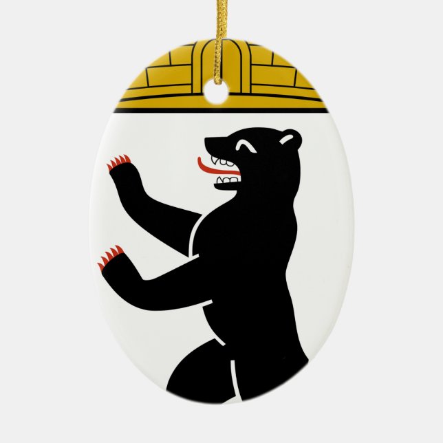 Berlin (Germany) Coat of Arms Ceramic Ornament (Front)