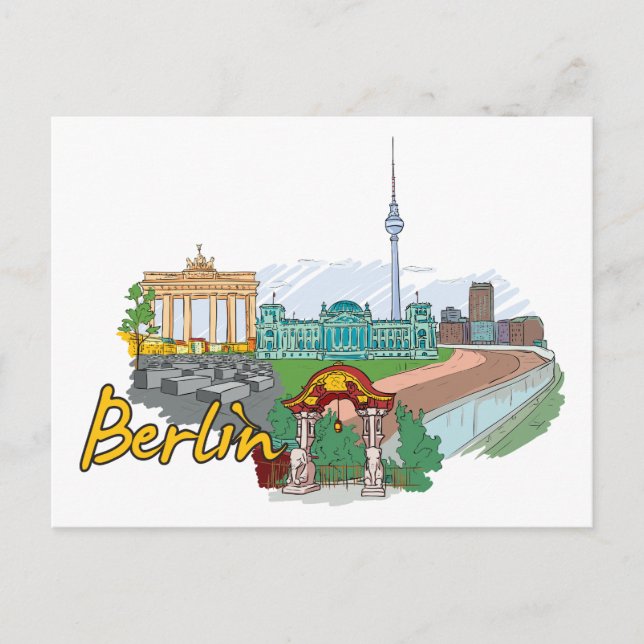 Berlin Germany Famous City Postcard (Front)