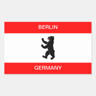 2 X 10cm Berlin Vinyl Stickers Germany German Landmarks Map Flag