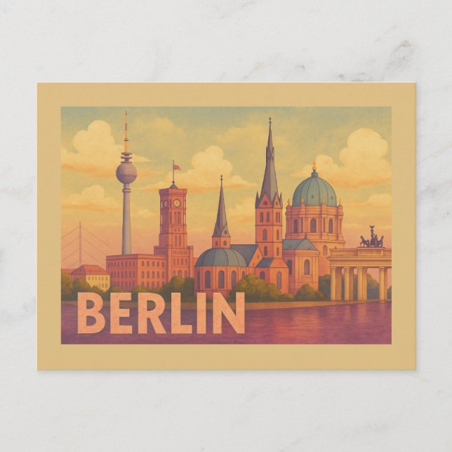 Berlin Germany Iconic Scene Postcard (Front)