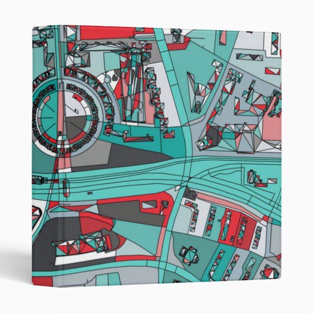 Berlin, Germany Map 3 Ring Binder (Front/Spine)