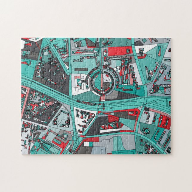Berlin, Germany Map Jigsaw Puzzle (Horizontal)